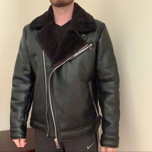 Sherpa biker coat